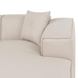 Beliani Canapé d'angle en Tissu Beige DOLVA