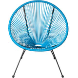 tectake 800729 2 Fauteuils Acapulco de Jardin de Salon Design rétro, pour Un Usage en intérieur et extérieur - Plusieurs Couleurs - (Bleu | no. 403306)