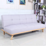 marcKonfort Canape lit Clic Clac 3 Places RIMEN Gris tapissé en tisu 100% Polyester, Pieds en Bois
