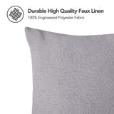 Deconovo Lot 4 Housse de Coussin Canapé Decoration Maison Doux Effet Lin Gris 45x45cm
