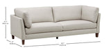 Marque Amazon - Rivet Midtown - canapé moderne à coussins amovibles, 234 cm, Crème
