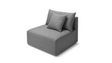 BOBOCHIC METIS Chauffeuse de canapé modulable Gris Foncé 100x98x86 cm