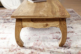 FineBuy Table Basse Bois Massif Acacia Table de Salon 110 x 40 x 60 cm | Table d'appoint Style Maison de Campagne | Meubles en Bois Naturel Table de Sofa | Table en Bois Massif Meubles en Bois Massif