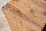 Invicta Interior Castle Tabouret Massif en Bois d'acacia brossé 45 cm