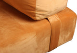 Nimara Charlie Daybed en Velours et Tissu | Lit de Jour en Velours avec appuie-tête, Oreiller, Vendu avec Pieds en Bois Noir | Dimensions : 80 x 200 cm