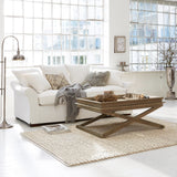 Loberon Canapé Long Beach - pin - H/L/P env. 87/204 / 99 cm - crème