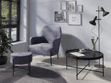 Homexperts Trend Table Basse, Verre, Noir, 70cm Durchmesser