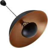 Briloner Leuchten 4380-115 Lustre à suspension style vintage - abat-jour en métal noir & or mat - douille E27 - 60 W max. - Ø 42 cm - longueur : 130 cm