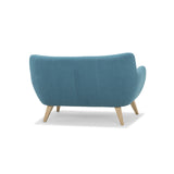 Scandinavian Design, Oscar canapé, 2 places, tissu bleu, 132 x 79 x 80 cm