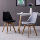 homemania Chaise Andromeda, Set de 2 chaises Noir en Bois et polyuréthane Meuble ameublement Design-per Maison, Bureau, Salon, Salle à Manger, cucina-tavolo, Hauteur Assise 47 cm