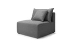 BOBOCHIC METIS Chauffeuse de canapé modulable Gris Foncé 100x98x86 cm