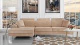 BHDesign Marie - Meridienne Moderne Antique - Velours - Coloris Bleu Navy