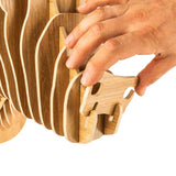 bambuswald Tête d'animal en Bois - Trophée/Décoration en Optique 3D - Taureau 48x36x30 pour Chambres d'enfants, Chambres d'enfants et Chambres de bébé | + Manuel Allemand