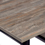 WOLTU RGB9324dc Étagère de Cuisine Étagère de Micro-Ondes en métal et Bois avec 5 Tablettes 90 x 40 x 83,5 cm, Noir + Hêtre Foncé