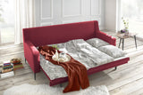 Bobochic BERGEN Canapé de 3 places convertible Rouge 222 x 92 x 90 cm