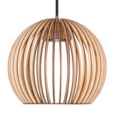 Farbluft Design Bola Suspension en bois au design moderne Plusieurs couleurs, Bois, naturel, E27 60.0W