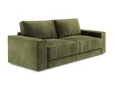 Milo Casa Canapé Velours Convertible, Gaia, 4 Places, Vert, 250x100x84
