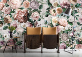 Komar Xxl4-051 Komar Victoria Bouquet de fleurs papier peint - (368 x 248 cm) - Blanc, Vert, Rouge, Orange, Violet, Jaune, gris, Bleu, Rose (1 pièce)