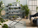 MACABANE HABY Table, Zinc, Anthracite, 101,5X51X46