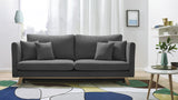 Bobochic TRIPLO Canapé 3 Places Convertible Gris Foncé, 216 x 105 x 76 cm