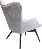 Kare Design Vicky Fauteuil de Salon en Velours Velours avec Structure en Bois foncé