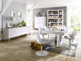 Tenzo 3303-412 VIVA Designer Chaise pivotante Blanc/Gris 49 x 53 x 83 cm
