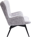 Kare Design Vicky Fauteuil de Salon en Velours Velours avec Structure en Bois foncé
