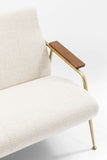 Kare 83147 Canapé Topogan 3 Places en Tissu Filigrane avec accoudoirs en Bois 75 x 180 x 74 cm