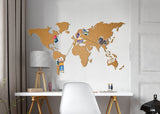 murando - Tableaux en liege dimension ca. 140x75 cm 100% autocollant - A coller directement sur le mur - Liege - Moderne - Carte du Monde k-A-0102-u-a