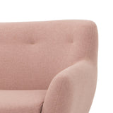 Scandinavian Design, Oscar canapé 2 places, tissu rose, 132 x 79 x 80 cm