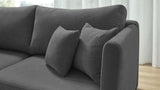 Bobochic TRIPLO Canapé 3 Places Convertible Gris Foncé, 216 x 105 x 76 cm