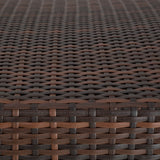tectake 800575 Bain de Soleil Résine Tressée, Aluminium, Dossier 5 Positions de Réglage, avec Rembourrage de Tête - Diverses Couleurs (Marron Mélangé | N° 402907)
