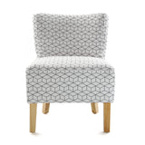Versa 19500952 - Fauteuil avec Motif géométrique Cubes, Couleur Gris