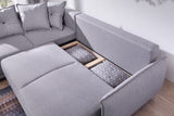 Bobochic - Lena - Canapé scandinave d'angle Gauche - Gris Clair - 236x90x190cm