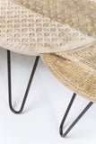 Kare Design - Set de 3 Tables d'appoints en Bois Clair Ethnique Puro
