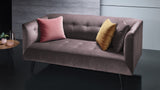 BOBOCHIC PARIS Canapé 3 Places Fixe avec coussins Rose, 225 x 93 x 77 cm