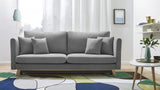 Bobochic TRIPLO Canapé 3 Places Convertible Gris Clair, 216 x 105 x 76 cm