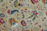 Plaid Kantha par Sophia Art - Impression Unique - 152 x 229 cm - Beige