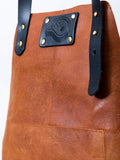 Tablier de luxe en cuir - Brin clair (cognac) - Tablier de cuisine - Tablier BBQ - Cadeau pour la fête des pères - Cadeau pour homme - 81 cm * 56 cm