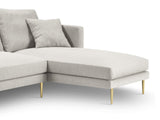 Milo Casa Canapé d'angle Droit, Flavio, 4 Places, Beige, 270x160x92