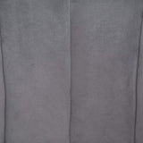 Fauteuil en Velours Gris LARVIK