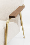 Kare 83147 Canapé Topogan 3 Places en Tissu Filigrane avec accoudoirs en Bois 75 x 180 x 74 cm