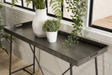 MACABANE HABY Table, Zinc, Anthracite, 111,5X41,5X76,5
