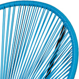 tectake 800729 2 Fauteuils Acapulco de Jardin de Salon Design rétro, pour Un Usage en intérieur et extérieur - Plusieurs Couleurs - (Bleu | no. 403306)
