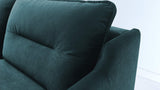 BOBOCHIC LOFT Canapé convertible 3 places Bleu Canard 191x100x88 cm