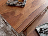 Wohnling WL1.308 Sheesam Tables d'appoint en Bois Massif 45 x 45 cm et 35 x 35 cm