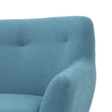 Scandinavian Design, Oscar canapé, 2 places, tissu bleu, 132 x 79 x 80 cm