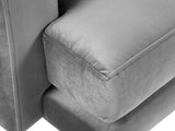 Milo Casa Canapé Velours, Brunello, 2 Places, Gris Clair, 170x95x92
