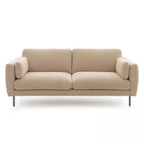 Oviala Canapé en Tissu chiné 3 Places Beige