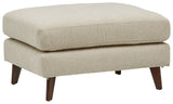 Marque Amazon - Rivet Sloane - Repose-pieds moderne style vintage à pieds en biais, largeur 81,3 cm, Coquille d'-uf